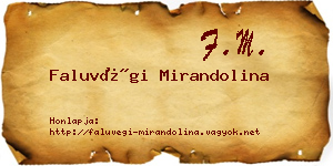 Faluvégi Mirandolina névjegykártya